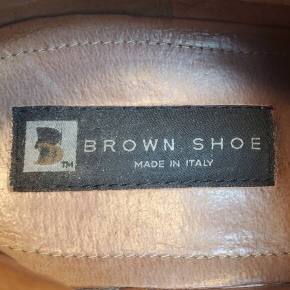 Brown Shoe Co "Salerno" Italian Leather Oxford Lace Up Brown Size 10 M - Picture 6 of 7